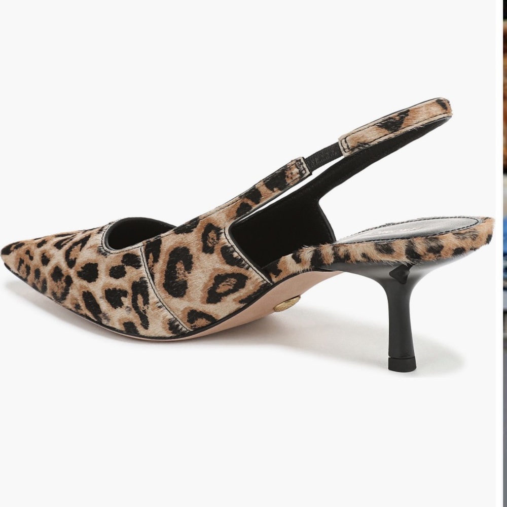 Veronica Beard Leopard Print Slingback Heels NWOT - Picture 8 of 9